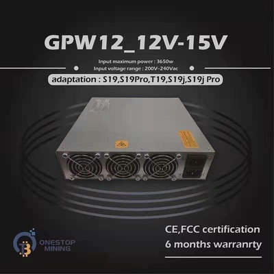 Bitmain S19 S19Pro S19J S19JPro S19A Serisi için 3650W Güç Kaynağı